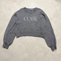 ナイスクラップ　 グレー ニット 長袖　F パールニット