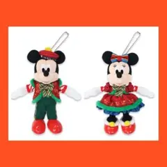 【ミキミニぬいば】 ぬいぐるみバッジ ミッキー ミニー クリスマス　2025