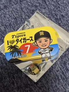 阪神タイガース 中野拓夢 ガラコロ サマーデザイン 缶バッジ