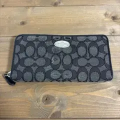 【お値下げ】COACH コーチ シグネチャー ラウンドファスナー 長財布
