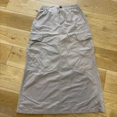 GU カーゴロングスカート ベージュ M 346047 ロングスカート