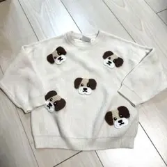 新品未使用品！ZARA犬の刺繍付きニットセーター 2歳用