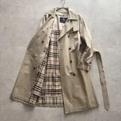 バーバリーロンドン　玉虫色　トレンチコート　ノバチェック　ライナー　ダブル　40