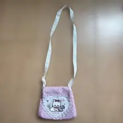SWIMMER ポシェット 猫 刺繍 ドット柄 ピンクのサムネイル
