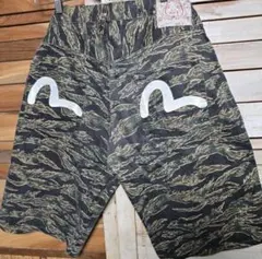 EVISU エビス タイガーカモ カモメペイント ハーフ ショートパンツ 36 EVISU エビス タイガーカモ カモメペイント ハーフ ショートパンツ 36