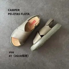 CAMPER PELOTAS FLOTA レザーサンダル カーキ 41のサムネイル