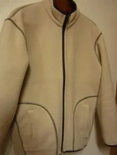 美品◆紺タグ◆90s オールドユニクロ◆リバーシブル 厚地フリース◆茶×ベージュ