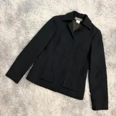 『LANVIN』ランバン　長袖ジャケット　比翼仕立て　ウール100%　フランス製のサムネイル
