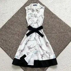 さっちゃん様】エムズグレイシー フレンチスリーブ ベルト 膝丈