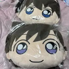 コナンランド フェイスクッション　工藤新一　毛利蘭