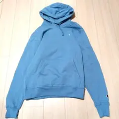 Champion フード付きパーカー 青S3112番