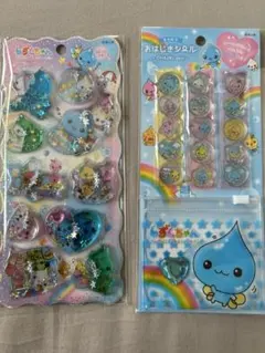 しずくちゃん　ウォーターシール　おはじきシール