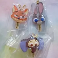 ズートピア アイスキャンディチャーム ニック ジュディ フィニック ３点セット