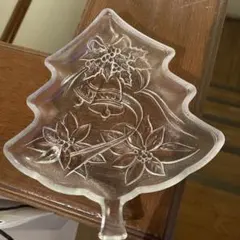 クリスマスツリー型ガラス皿