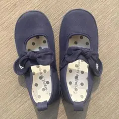 BEBE ネイビー バレエシューズ 18.0cm