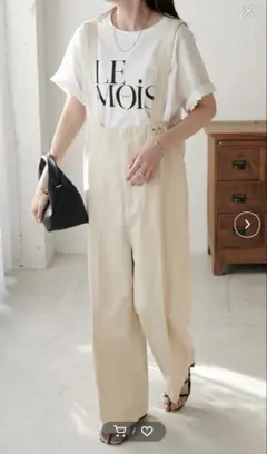 discoat コットンツイルサロペット M