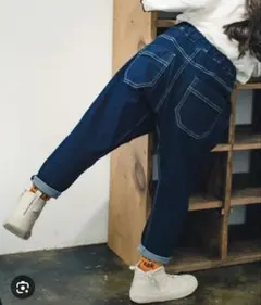 ブランシェス　ガーデナーテーパードパンツ　120 デニム