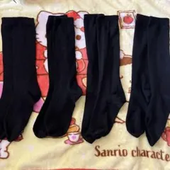 レディース ハイソックス ブラックソックス 4足セット 黒 2