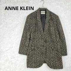 ​【ANNE KLEIN 】 ヴィンテージ レオパード柄風 ジャケット 9号