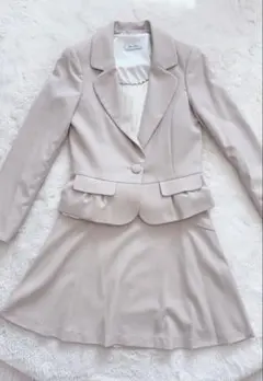 ベージュ 入学式 ジャケット・スカート・ブラウスセット