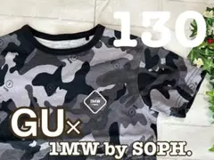 GU+130+半袖+1MW+SOPH+Tシャツ+カモフラ+迷彩+ジーユー+黒のサムネイル