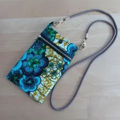 ハンドメイド/サコッシュ/ショルダーバッグ/ポシェット/アフリカ布/アフリカン