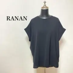 RANAN ドルマンスリーブブラウス L バックファスナー　黒　ブラックのサムネイル
