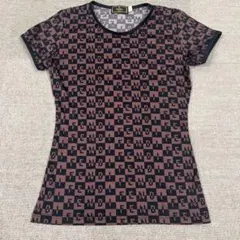 美品　FENDI ロゴ 総柄 半袖 Tシャツ ブラウン 42 お値下げしましたのサムネイル