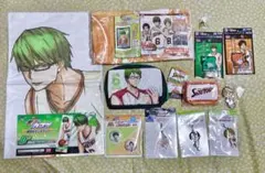 黒子のバスケ　まとめ売り　缶バッジ　ラバーストラップポーチ　緑間　高尾　秀徳学園