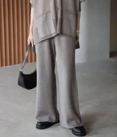 お値下げ‼︎SLOBE IENAウォッシャブルミラノリブセミワイドパンツ