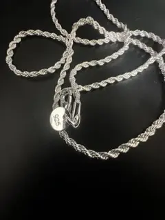 925シルバー ツイストロープチェーンネックレス　45cm