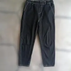 studio CLIP デニム クロップド丈パンツ　ブラック