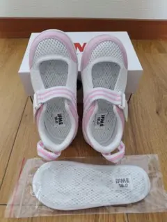 【新品未使用】IFME 上履き 16.0 ホワイト/ピンク