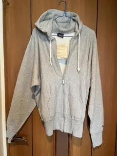 Champion フルジップ フード付き トレーナー L グレー