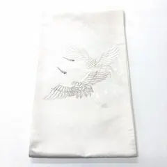 A3014 ●高級 正絹 刺繍 太鼓六通 袋帯 鶴