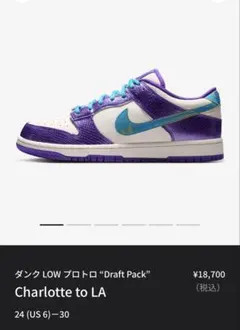 NIKE 덩크 LOW 프로트로 Charlotte to LA