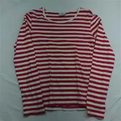 ♡マリメッコ ボーダー長袖カットソー XS レッド系 レディース