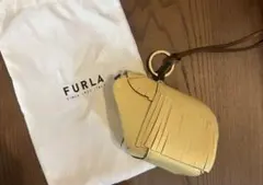 FURLA わんちゃん型チャーム　小物入れキーホルダー　イエロー