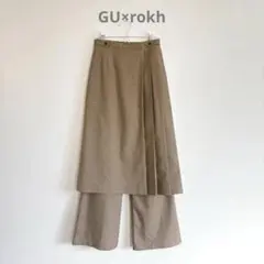 【完売品✨】GU×rokh 2ピーススカートパンツ（チェック）Sサイズ