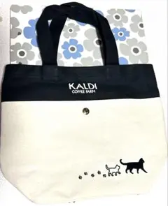 【新品未使用】カルディ ネコの日バッグ トートバッグ KALDI 猫刺繍のサムネイル