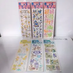 ディズニーキャラクターズ　エンボスシール　6点セット　レトロ　シール交換