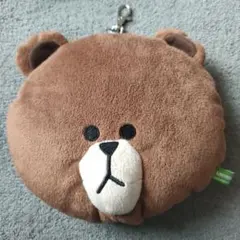 LINE FRIENDS ブラウン フェイスポーチのサムネイル