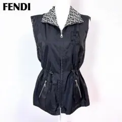 Fendi ダークブラウン ノースリーブ ベスト ズッカ柄 - メルカリ