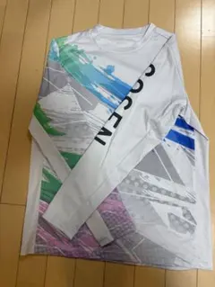GOSEN 長袖テニスウェア ホワイト×マルチカラー