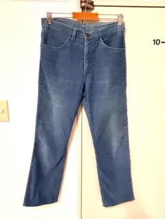 70s USA製 levi's 519 コーデュロイ スモーキーブルー W32
