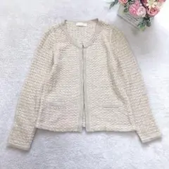 エニィスィス ニットカーディガン レディース トップス シンプル 上品 ビジュー