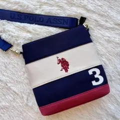 U.S. POLO ASSN. ショルダーバッグ トリコロール キャンバス地のサムネイル