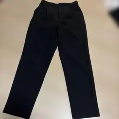 ★即日発送可能★GU ウォッシャブルテーパードパンツ　ブラック Lサイズ