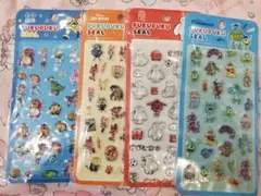ディズニー　ぷくぷくシール　4枚