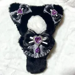 ぬい服　着ぐるみ　にじぱぺっと10cm 11cm 黒猫　黒 紫 しっぽ付き